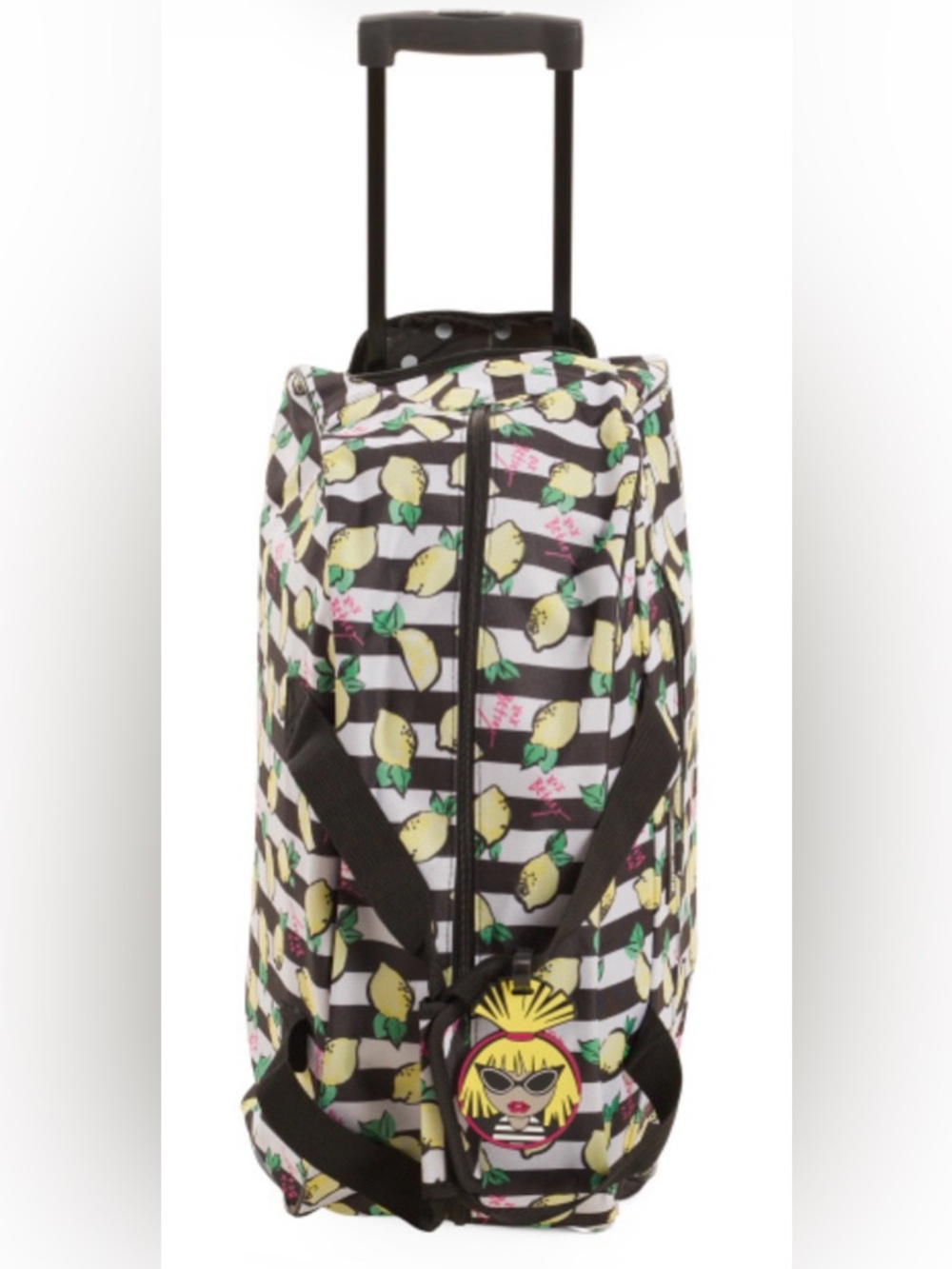 BETSEY JOHNSON 22” L Fresh Lemons Rolling Weekender Luggage Carry-on Bag NEW NWT - Picture 1 of 5